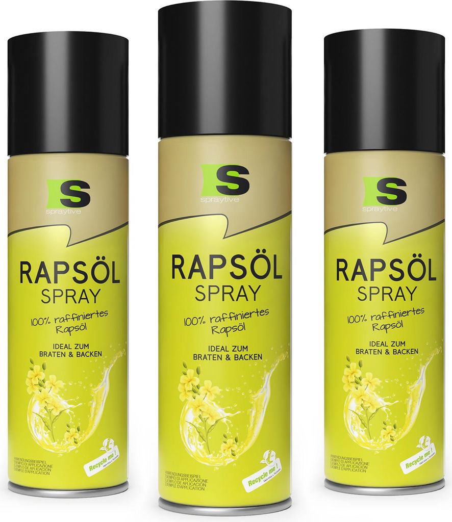 Spraytive 3 x 400ml Rapsöl Spray - Ölspray zum Kochen, Produktbild 