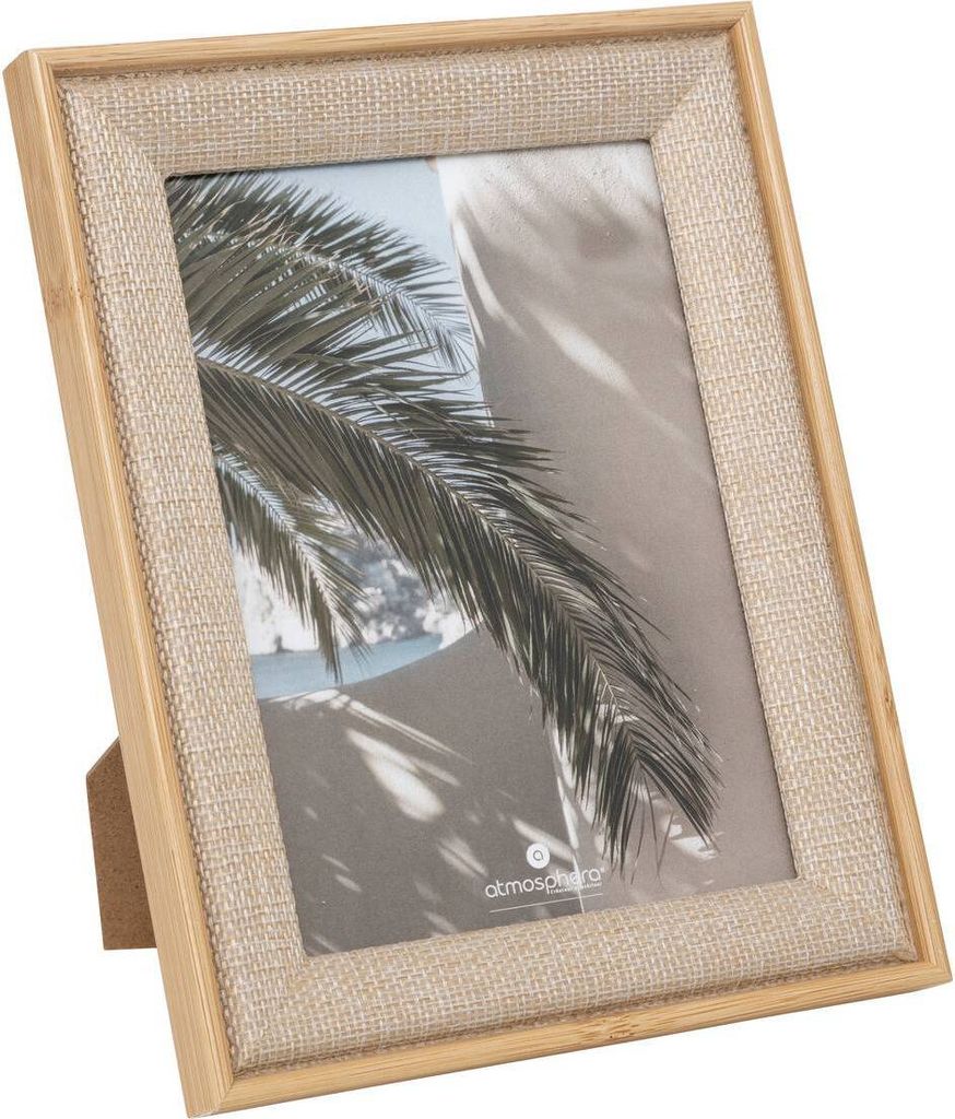 Fotorahmen zera stoff beige 13x18cm - Atmosphera créateur d'intérieur