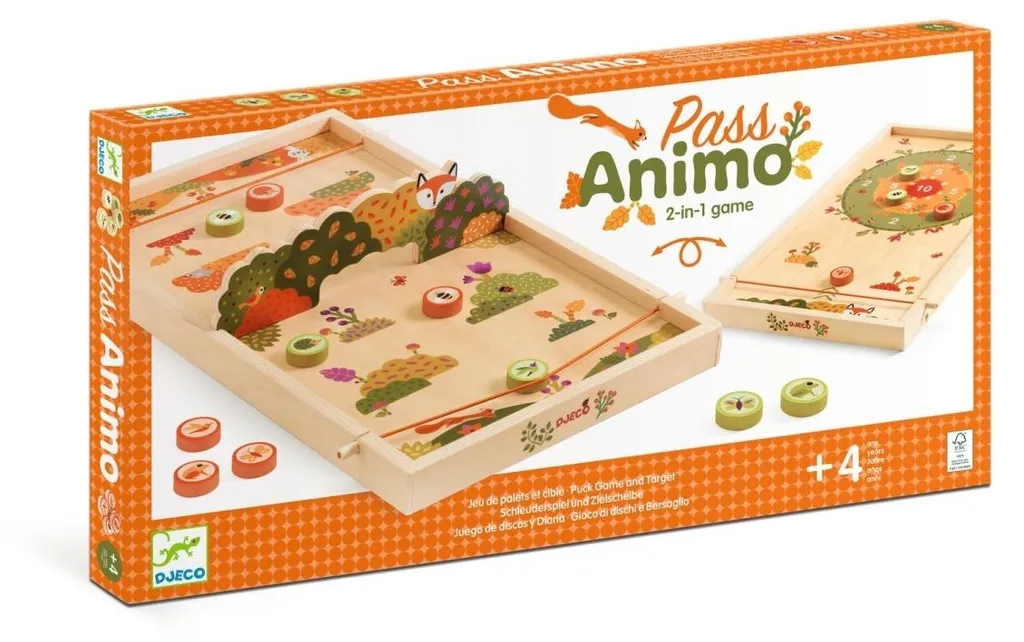 Jeu en bois Djeco anti-ennui - 2 activités d'adresse en un plateau