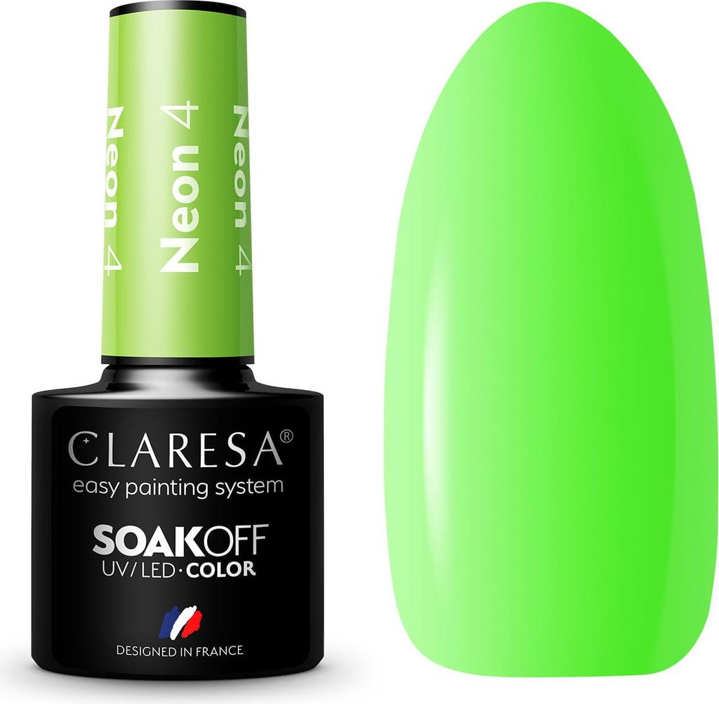 CLARESA Hybrid-Gel-Nagellack NEON 4 -5g Produktbild 