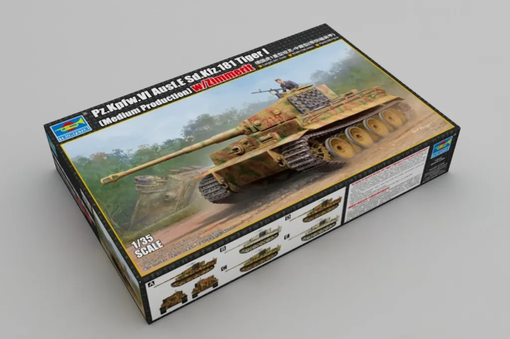 Tiger I 1:35 avec Zimmerit Intégré - Évitez la Pâte de Texture Kit