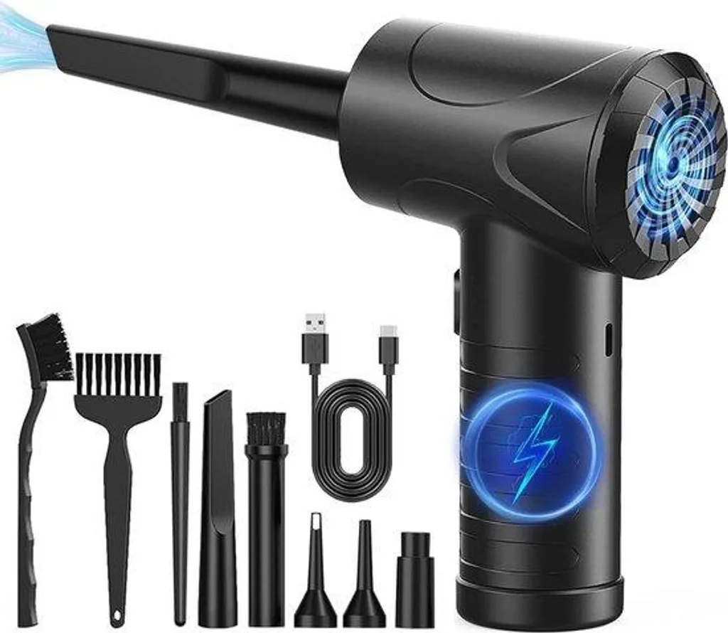 Aspirateur sans fil puissant 4-en-1, batterie 6000 mAh, design noir