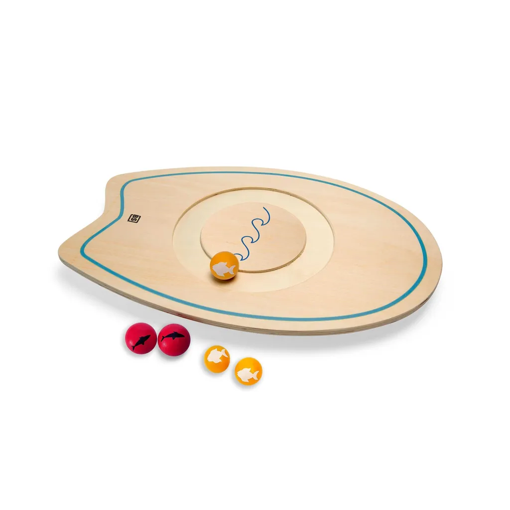 BS Toys Balance Surfboard Wood - Planche d'Équilibre en Bois pour Enfant