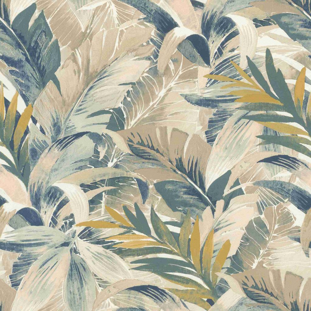Rasch Vliestapete Symphony 865202 Bäume Blätter Tapete 10.05 x 0.53 m Braun Beige Grün Wohnen Schlafen Küche Flur Eingangsbereich