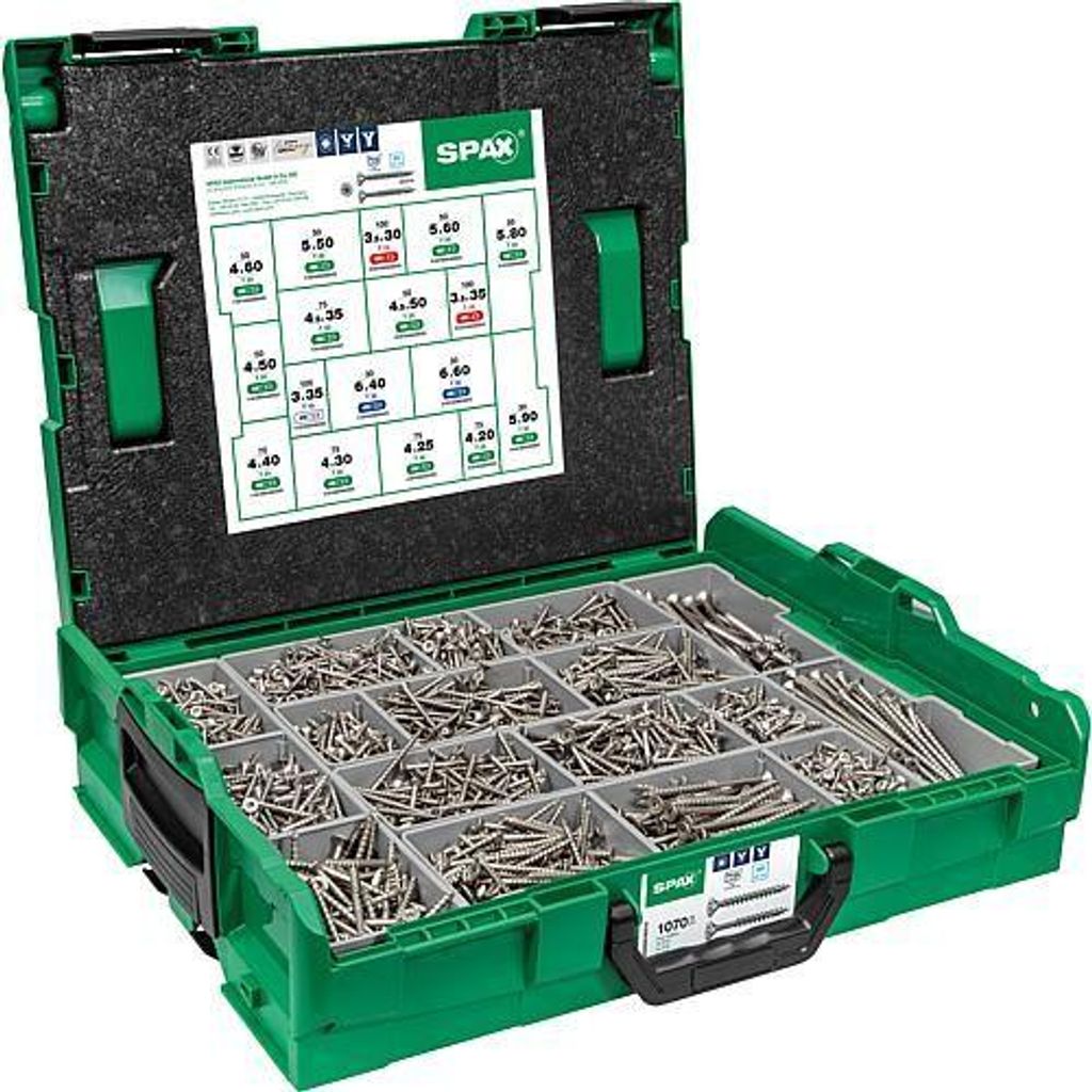 SPAX Montagekoffer L-BOXX, 1 Stück, Schraubenset mit 17 Produktbild 