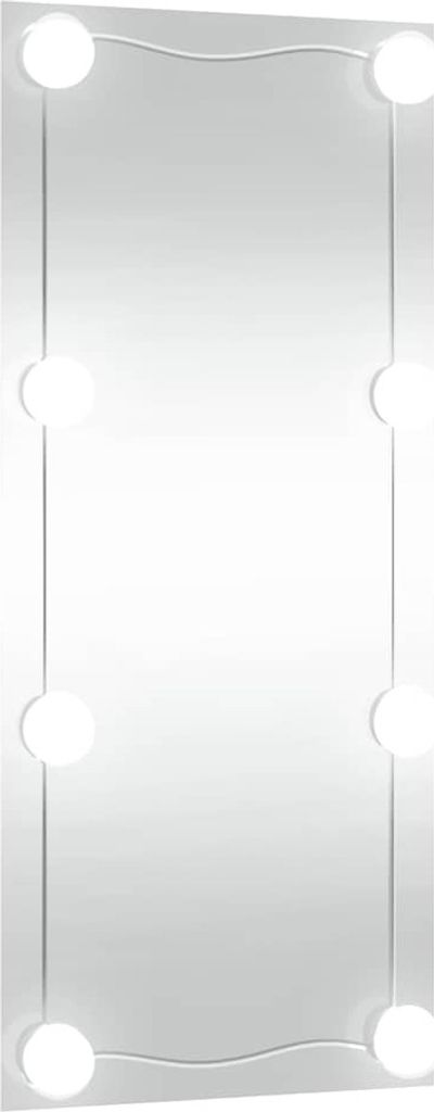 vidaXL Nástěnné zrcadlo s LED světly 30x80 cm Skleněné Obrázek produktu 