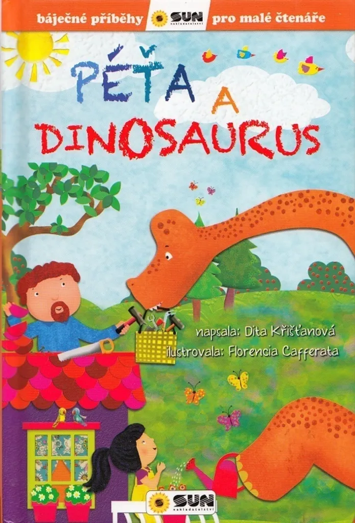 Album illustré Péťa a dinosaurus, conte éducatif sur les dinosaures