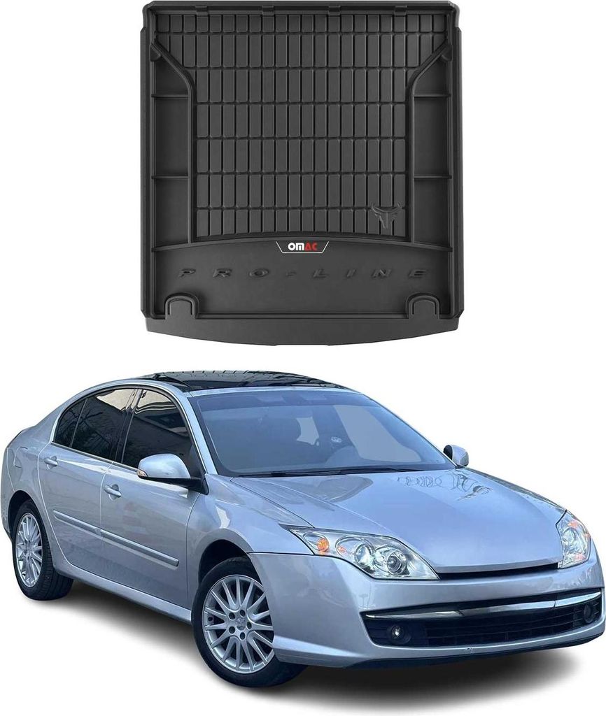 OMAC Gummi Kofferraumwanne für Renault Laguna Grandtour 2007-2015 TPE Schwarz