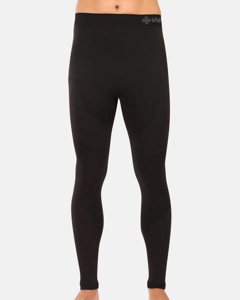 Nahtlose Herren-Funktionsunterwäschehose Kilpi NIEL-M, SCHWARZ, Größe L