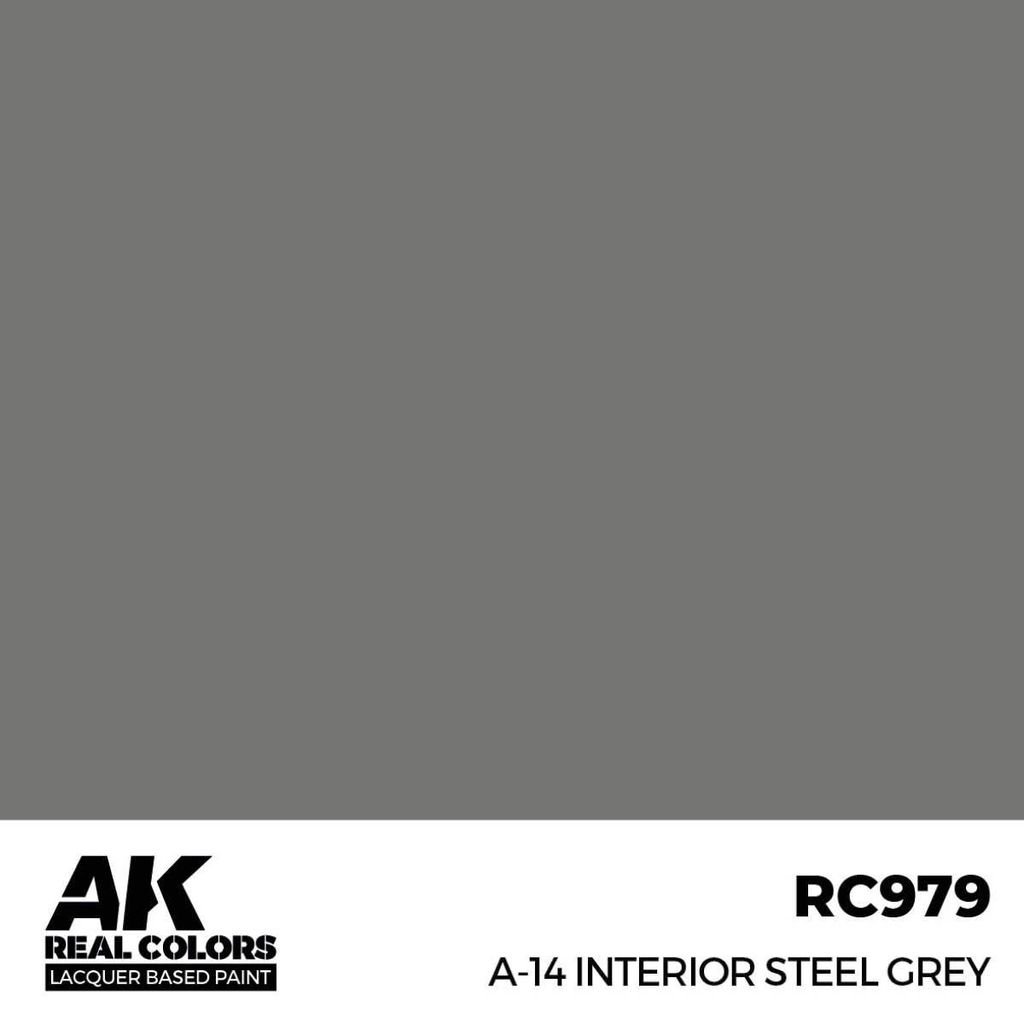 AK Interactive S.L. AK-RC979 REAL COLORS: A-14 Interior Steel Grey 17 ml