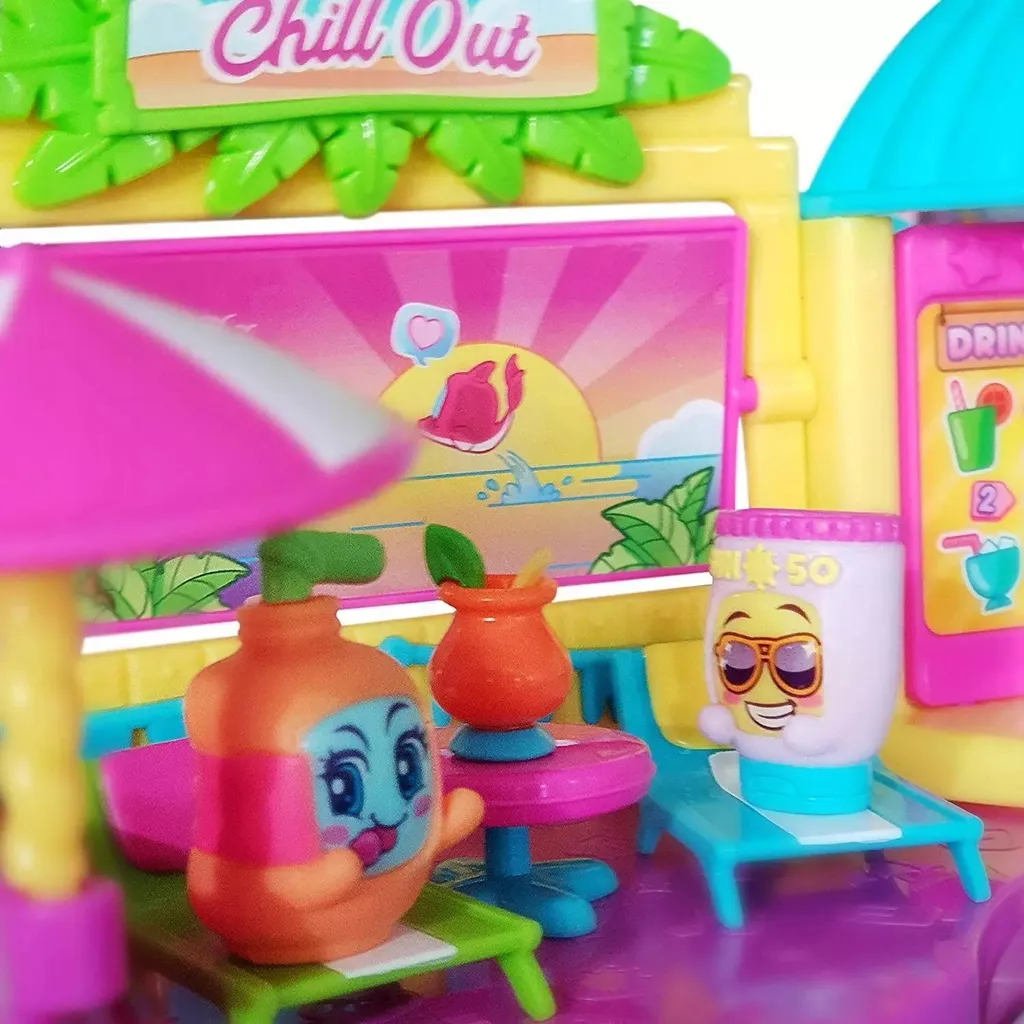 MojiPops Pool Party Figurine interchangeable et accessoires de piscine - 8