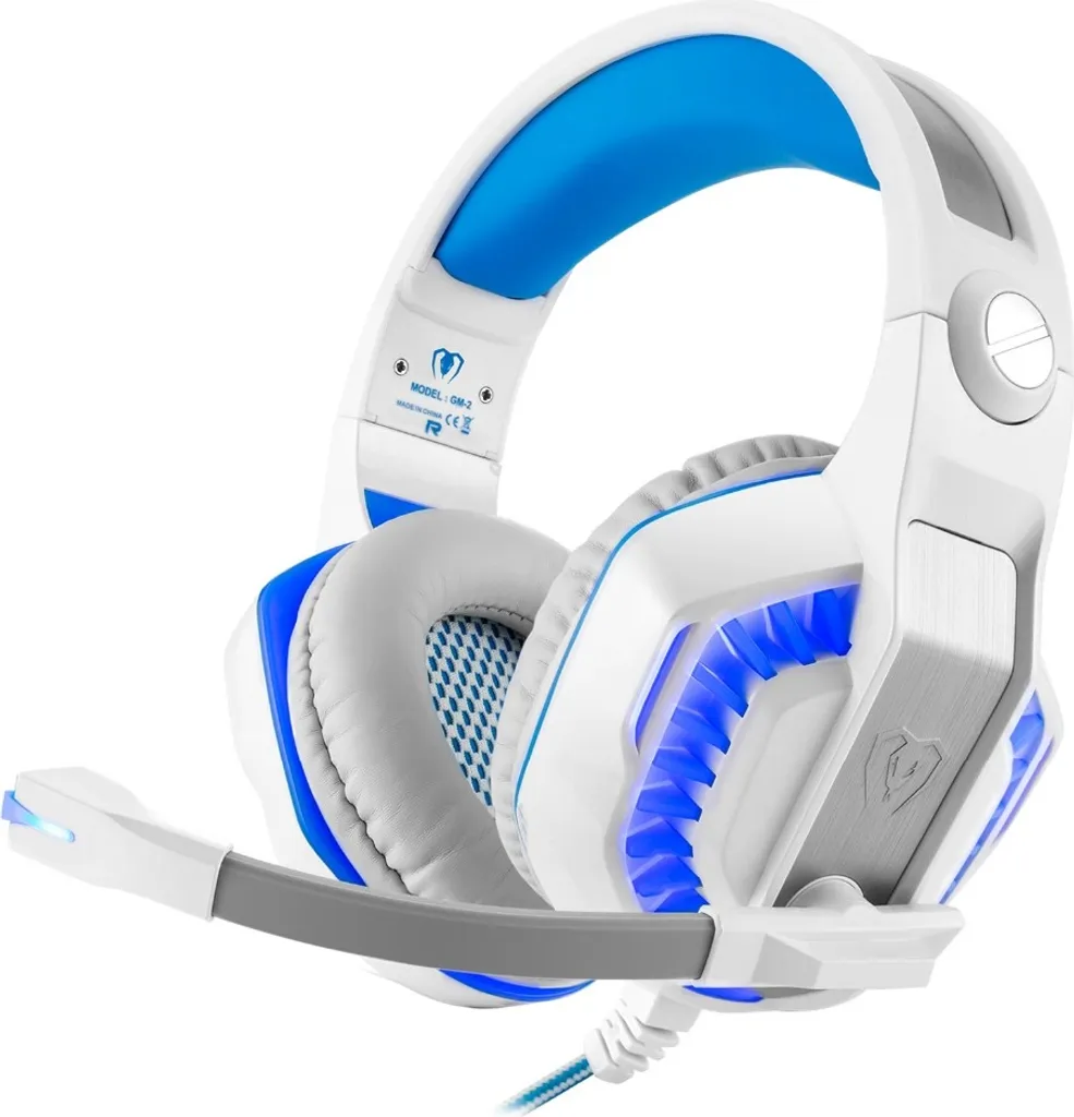 Gaming Headset GM-2 White & Blue: Audio HD per Professionisti