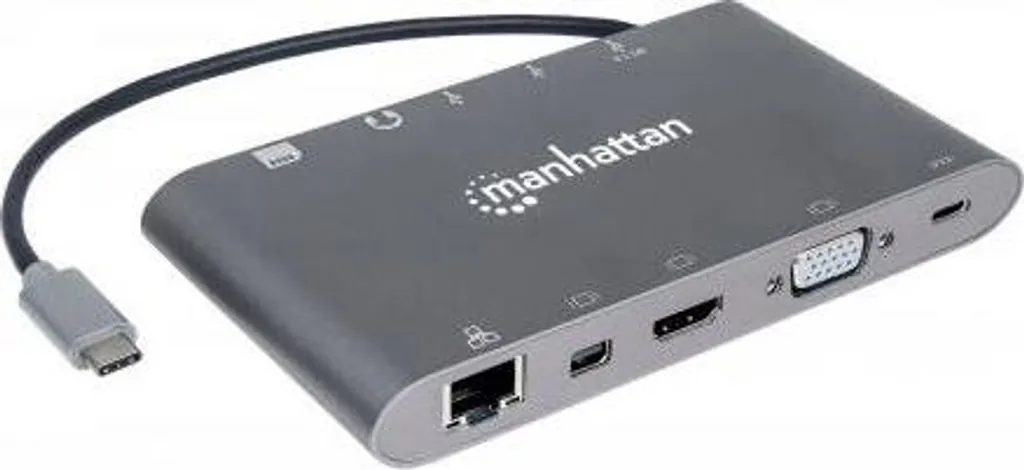Hub USB-C multiprise pour ordinateur portable avec HDMI 4K Manhattan - 2