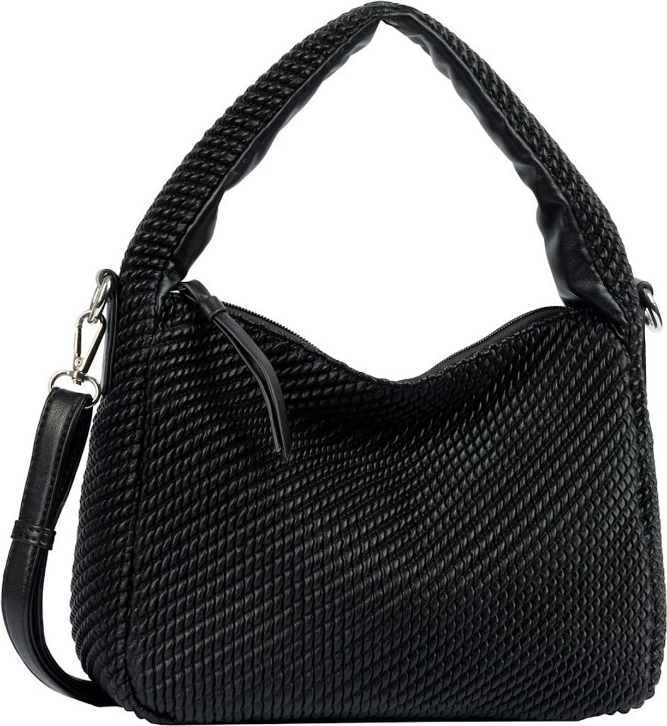 TOM TAILOR Denim Schultertaschen Nomi, Hobo bag S, black, Schwarz