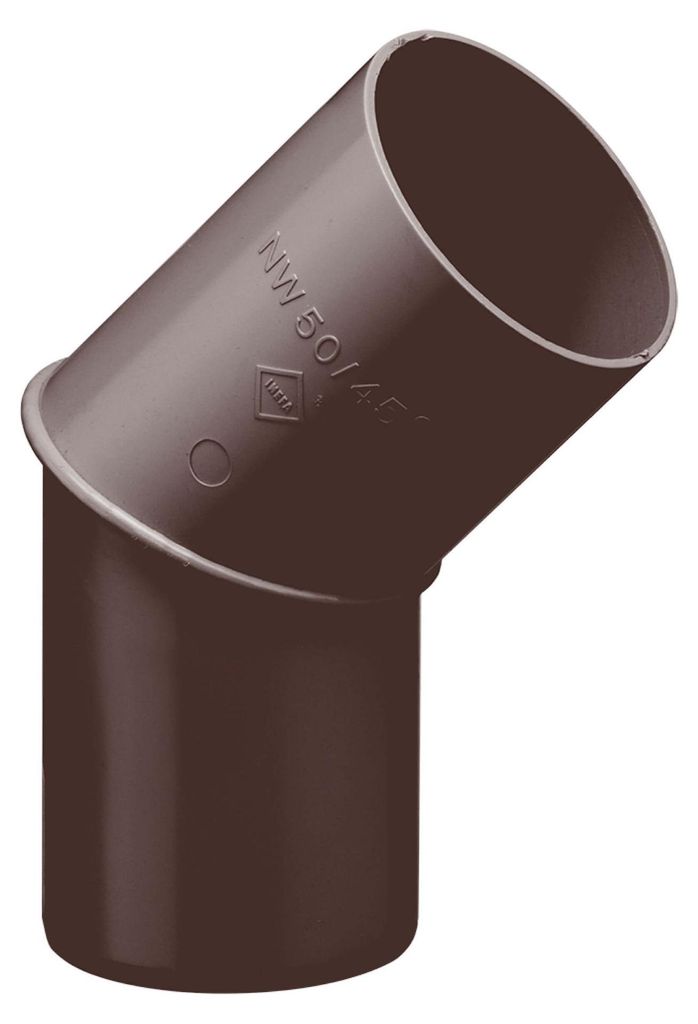 INEFA Fallrohrbogen 45 Grad, DN100 / 100mm, Dunkelbraun – Produktbild 