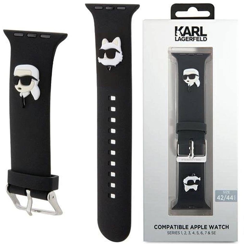 Karl Lagerfeld | Apple Watch Strap KLAWLSLKCNK | Black | Produktbild 