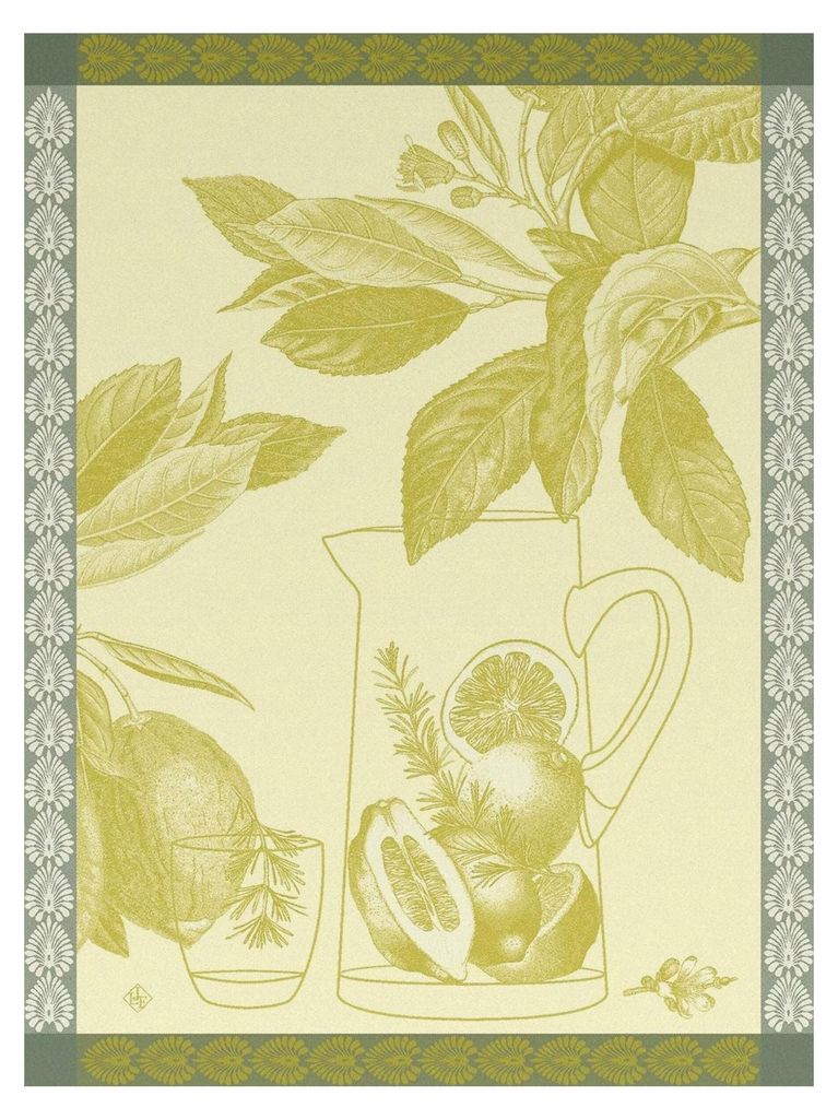 Geschirrtuch Eaux De Citrons Yuzu 60x80 cm Baumwolle