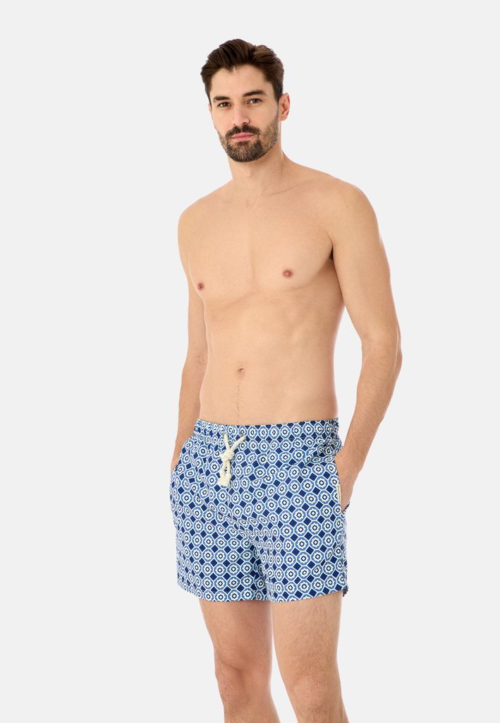 Gassa d'Amante Badeshorts Trani mit verstellbarem Dehnbund und Kordelzug Dunkelblau 3XL