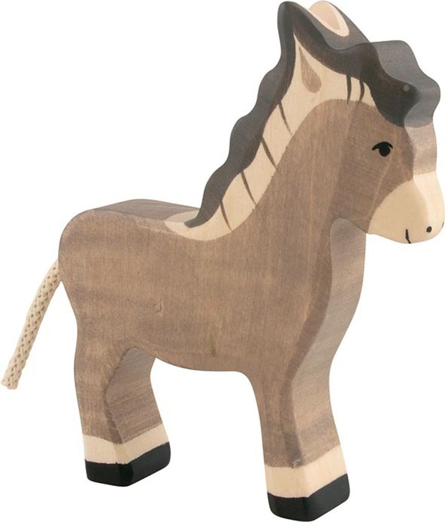 Holztiger Spielfigur, aus einem Stück Holz gefertigt, Produktbild 