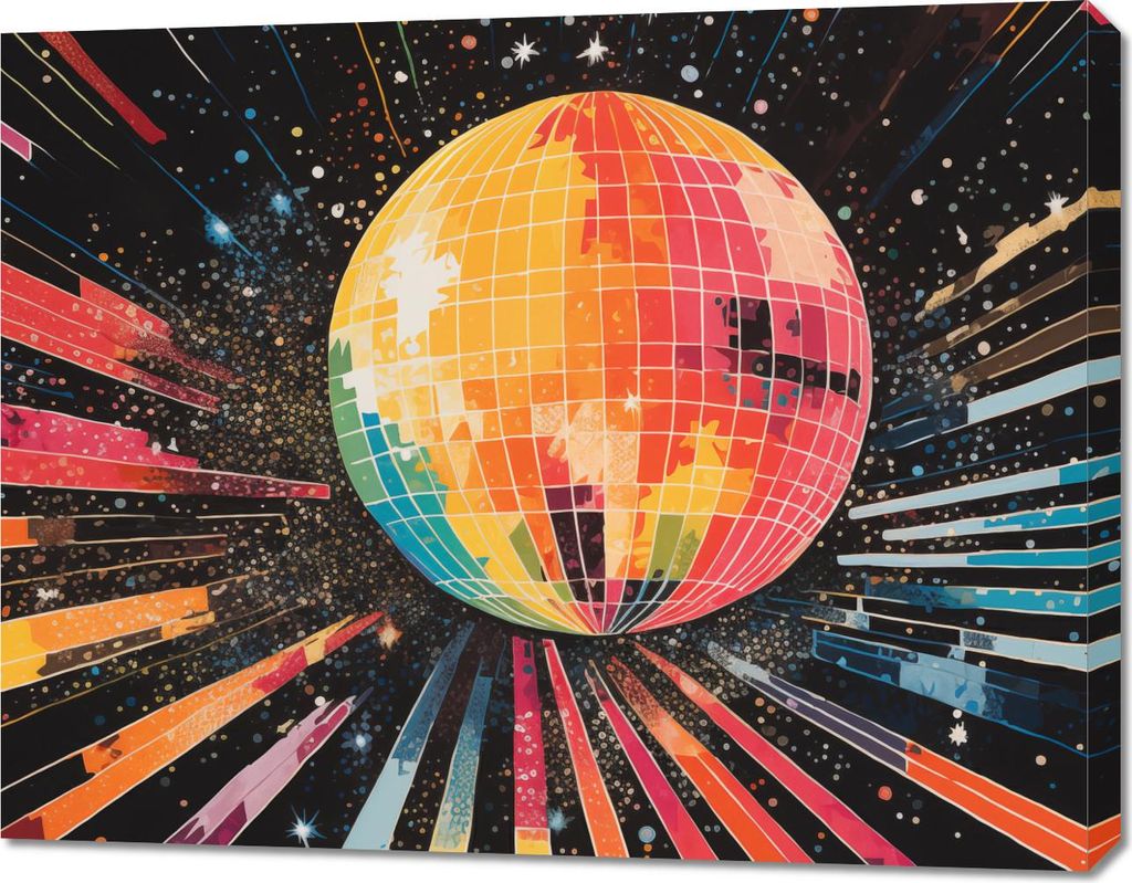 Bild 90x70cm Disco Spiel!