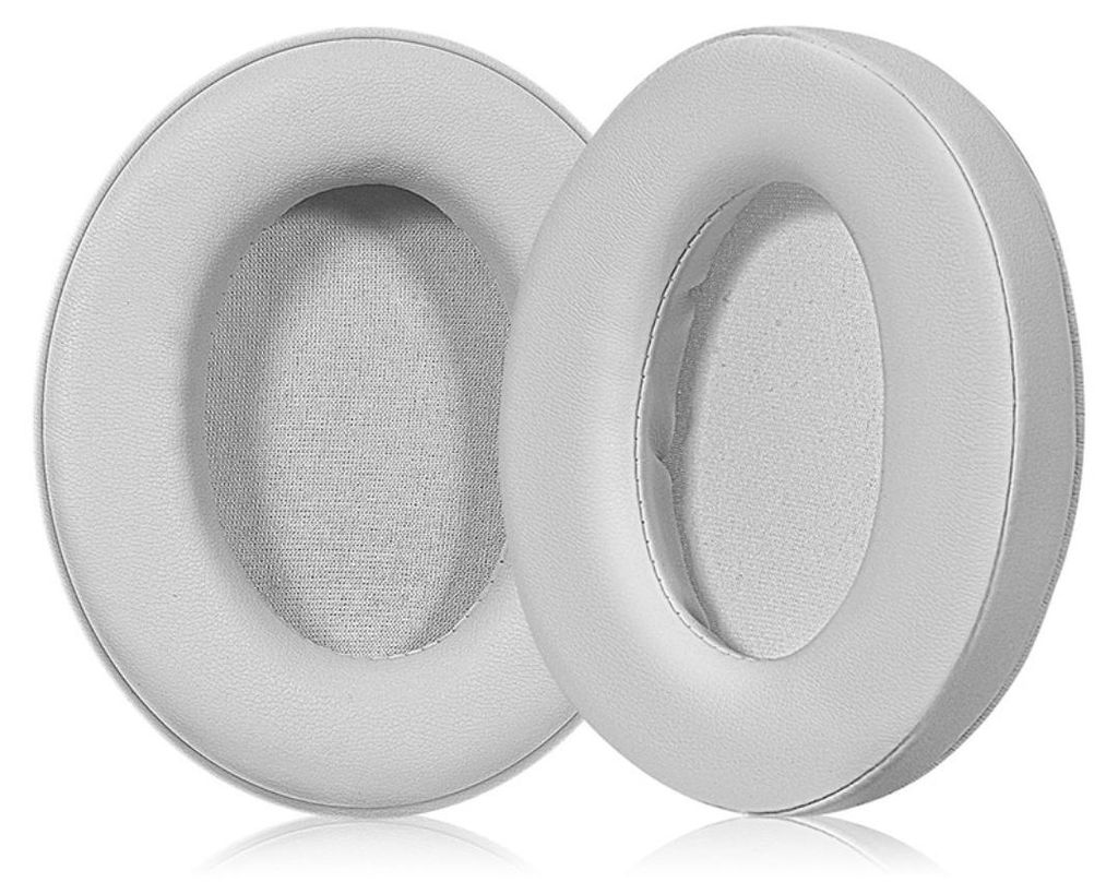 INF Proteinleder Ohrpolster 10.5cm x 8cm 2er Pack für Gaming Kopfhörer Weiß