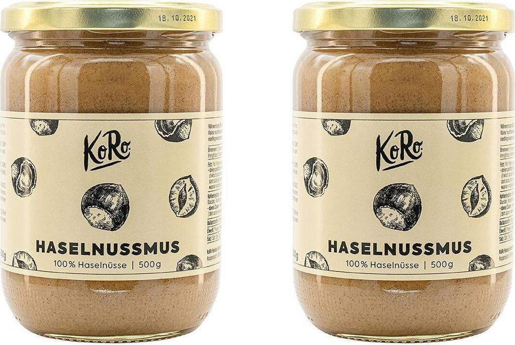 KoRo I Haselnussmus 2 x 500 g Produktbild 