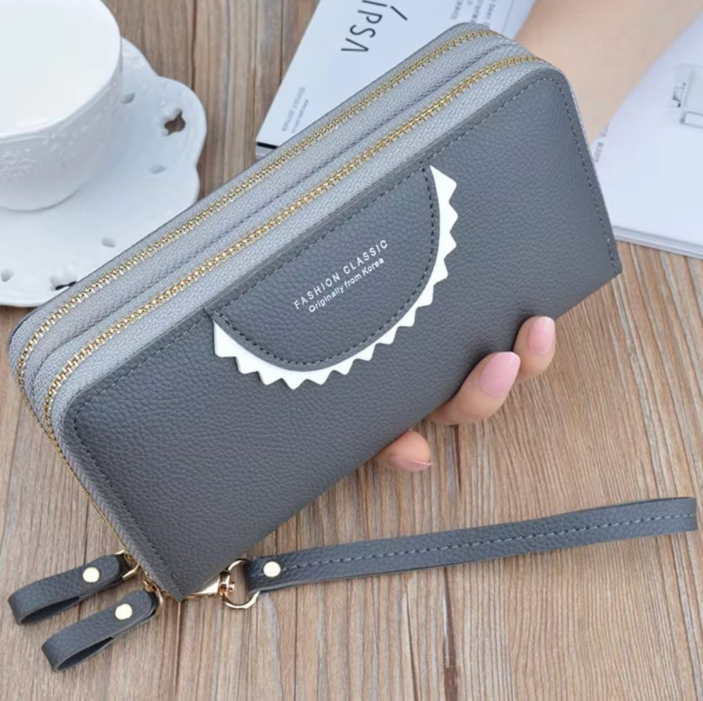 Elegante Damen Geldbörse Adelina in Grau - Stil und Praktikabilität KP35840