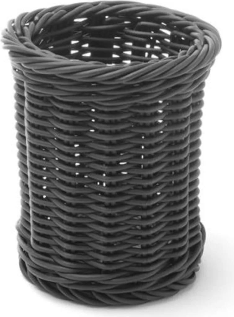 Range-couverts cylindrique noir HENDI Ø100mm idéal pour buffet et table