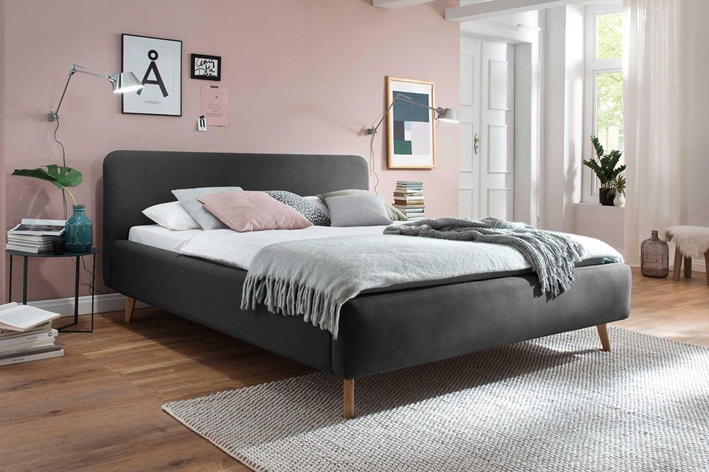 MEISE Polsterbett MATTIS 160x200 Anthrazit