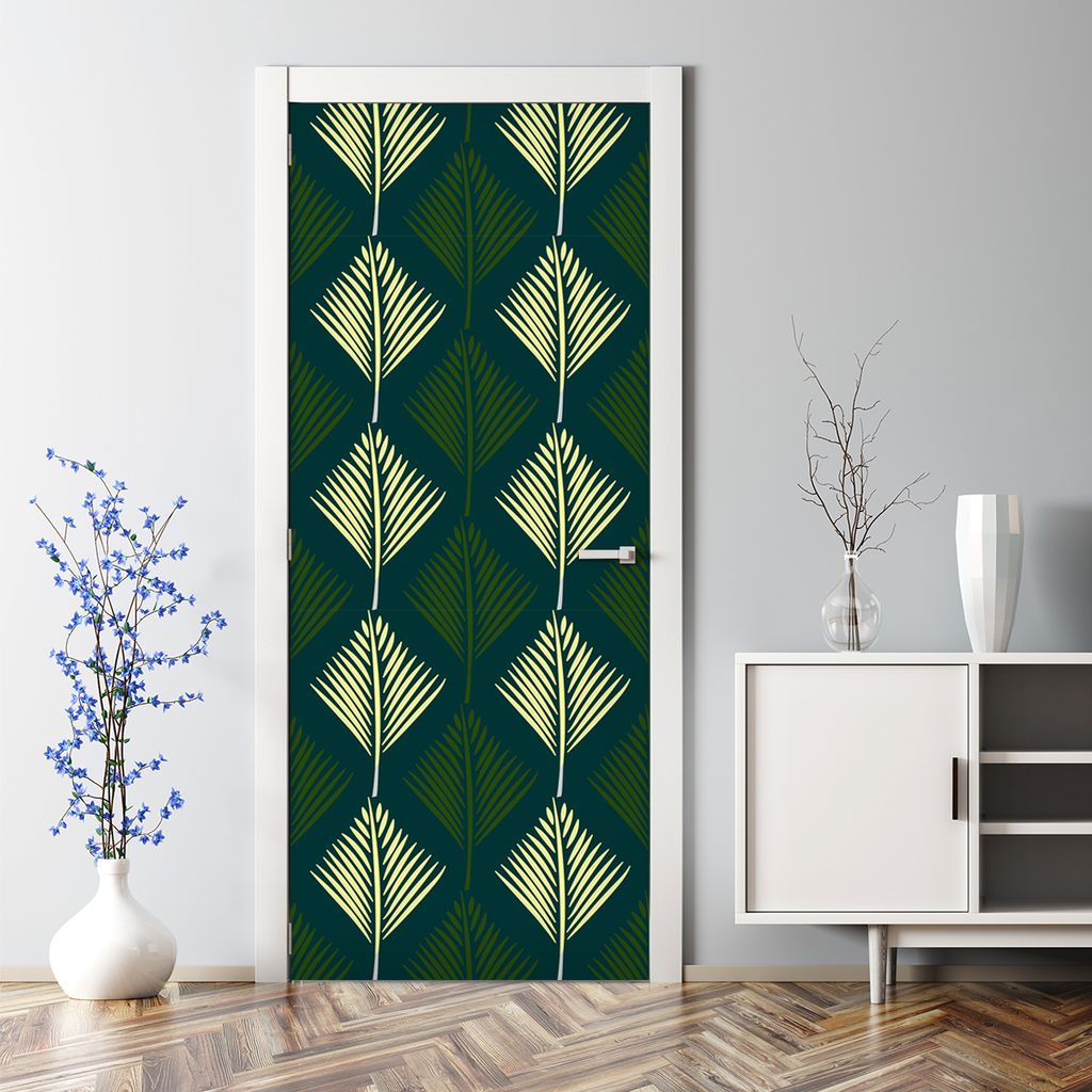 Dekorative Türaufkleber Aaufkleber selbstklebend Klebefolie Türtapete Exotische Palmen 70 x 200 cm