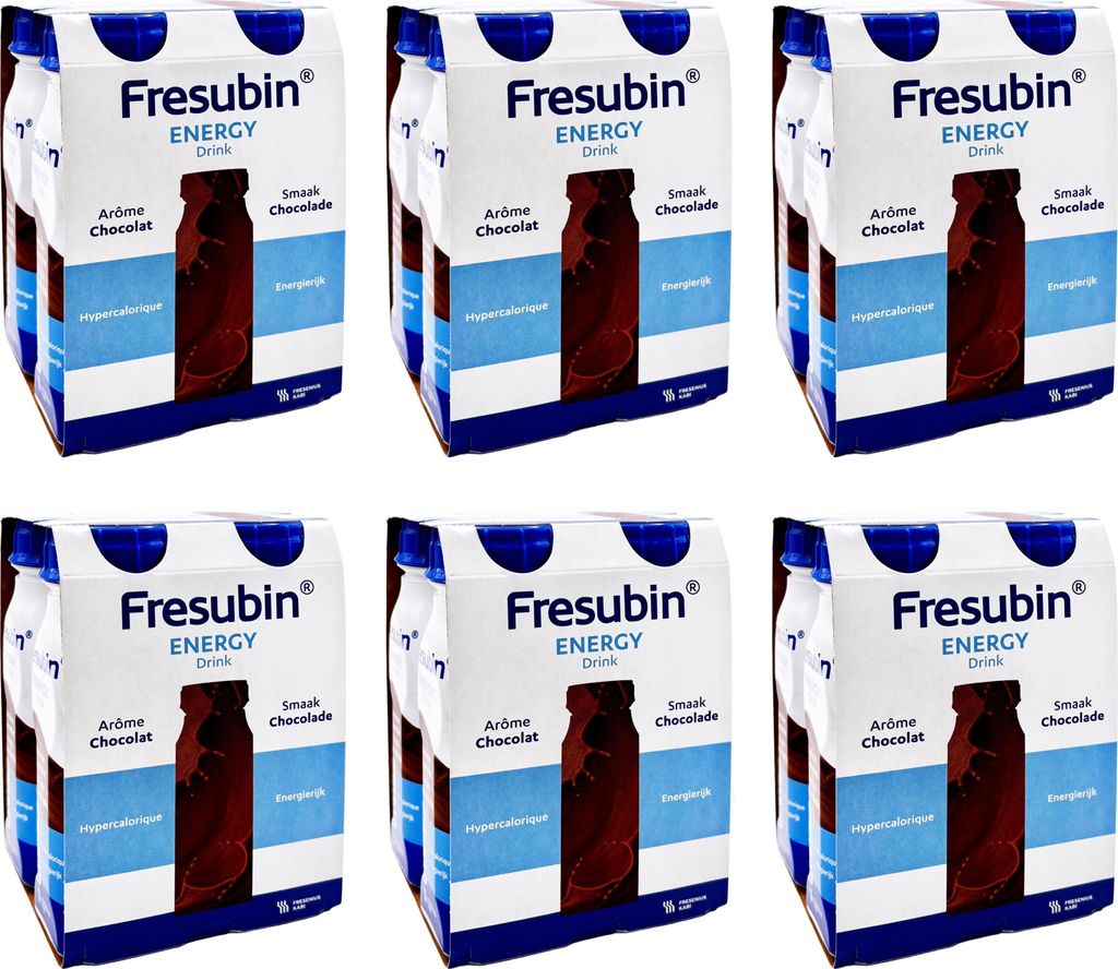 Fresubin ENERGY Drink Schokolade | Trinknahrung hochkalorischer Energy Drink Schoko 6x4x200ml Trinkflasche