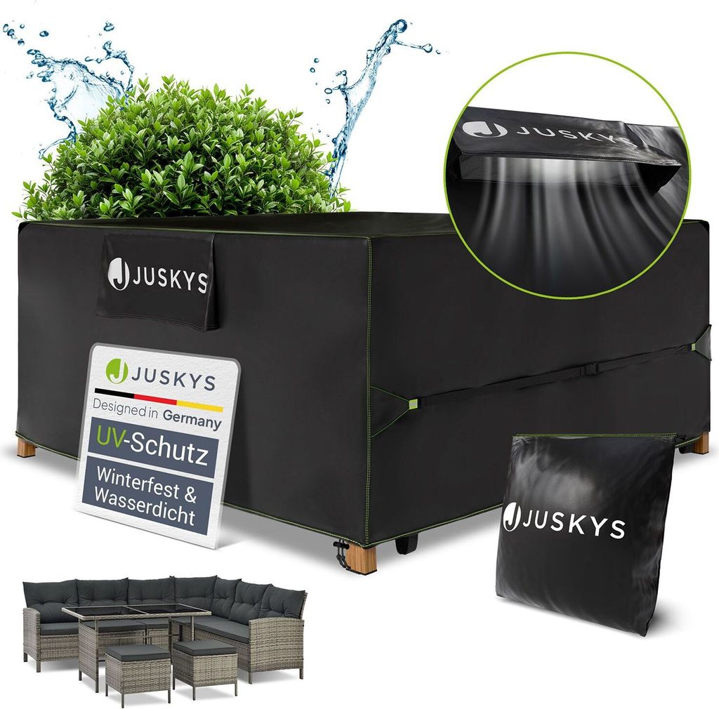 Juskys Gartenmöbel Abdeckplane CoverSafe Pro 200x200x90 cm Produktbild 