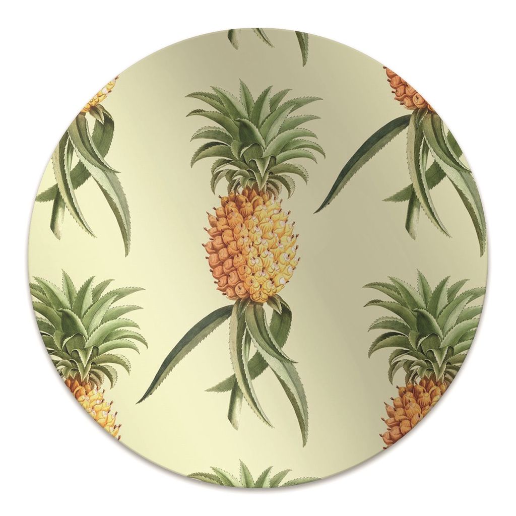 Rundmatte - Stuhlunterlage Bürostuhlunterlage - Rund Ø 100 cm - Bodenmatte - Fußmatte - Ananas