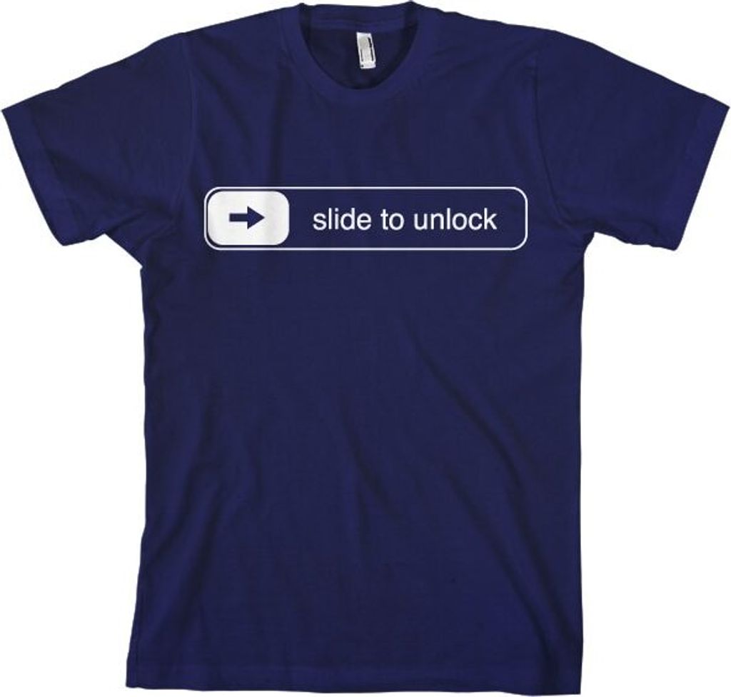 Slide To Unlock T-Shirt - XX-Large - Navy