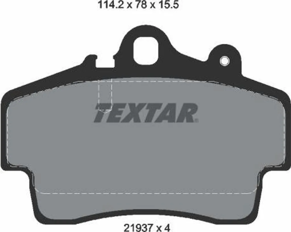 Plaquettes de frein pour Porsche Cayman et Boxster kit arrière Textar