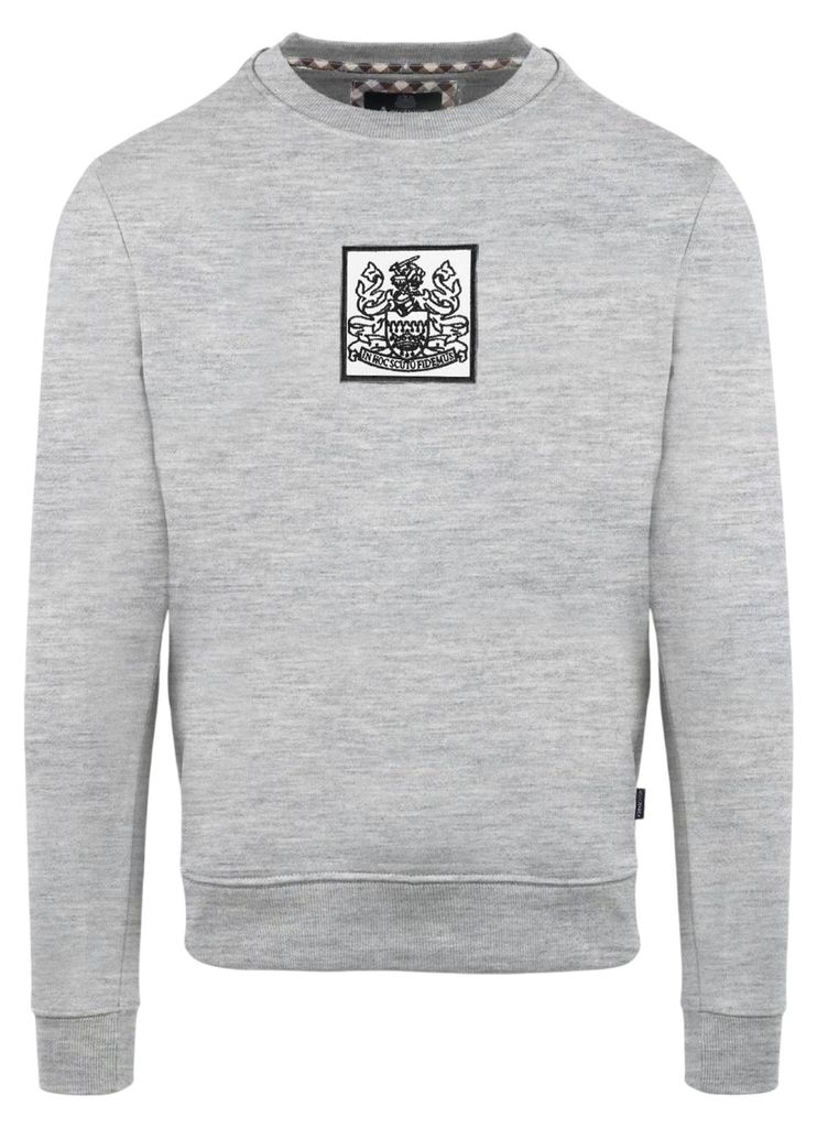 Aquascutum - Sweatshirt für Herren, gerippt GT21777 (L) (Grau)