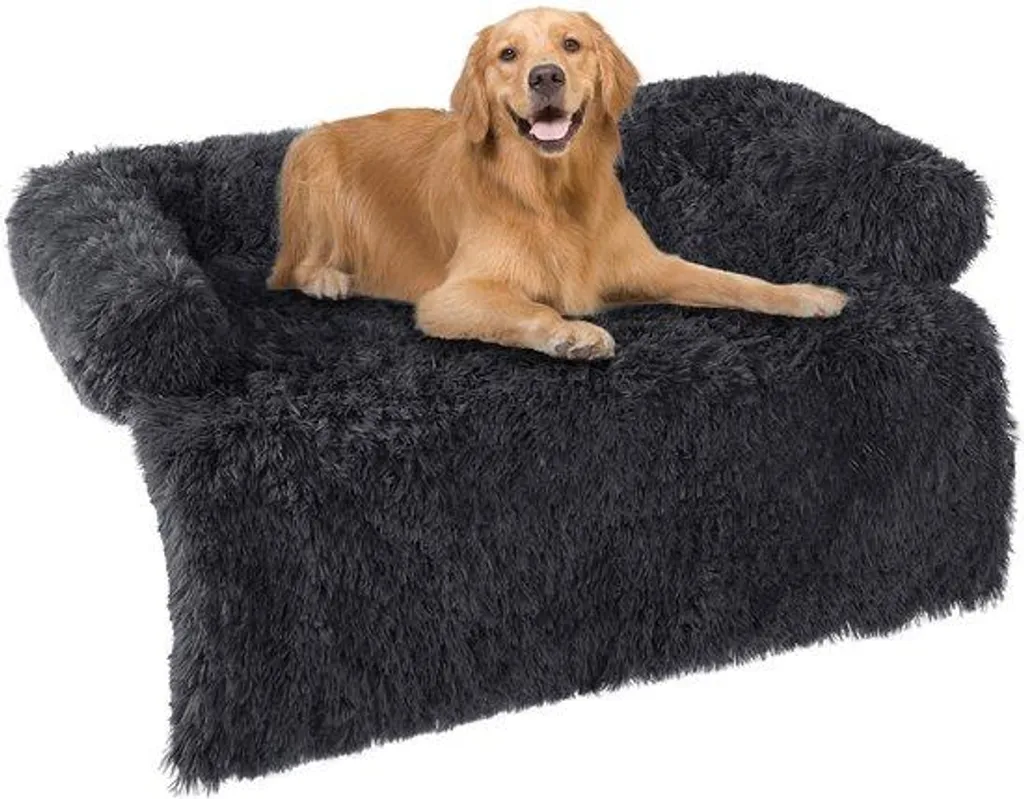 Coussin pour chien XL lavable et antidérapant 110 x 95 cm - Gris Foncé