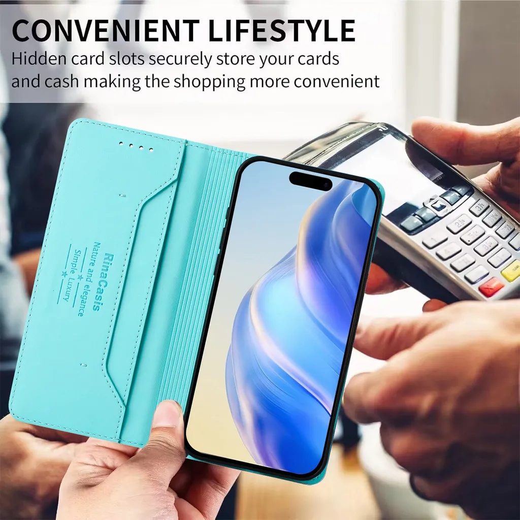 SEAHAI Cover per Xiaomi Redmi Note 13 PRO+ 5G/Plus 5G, Ultra Sottile Custodia Premium Pelle Portafoglio Kickstand Slot per Schede [RFID Blocking] TPU Antiurto Flip Cover Libro - Grigio