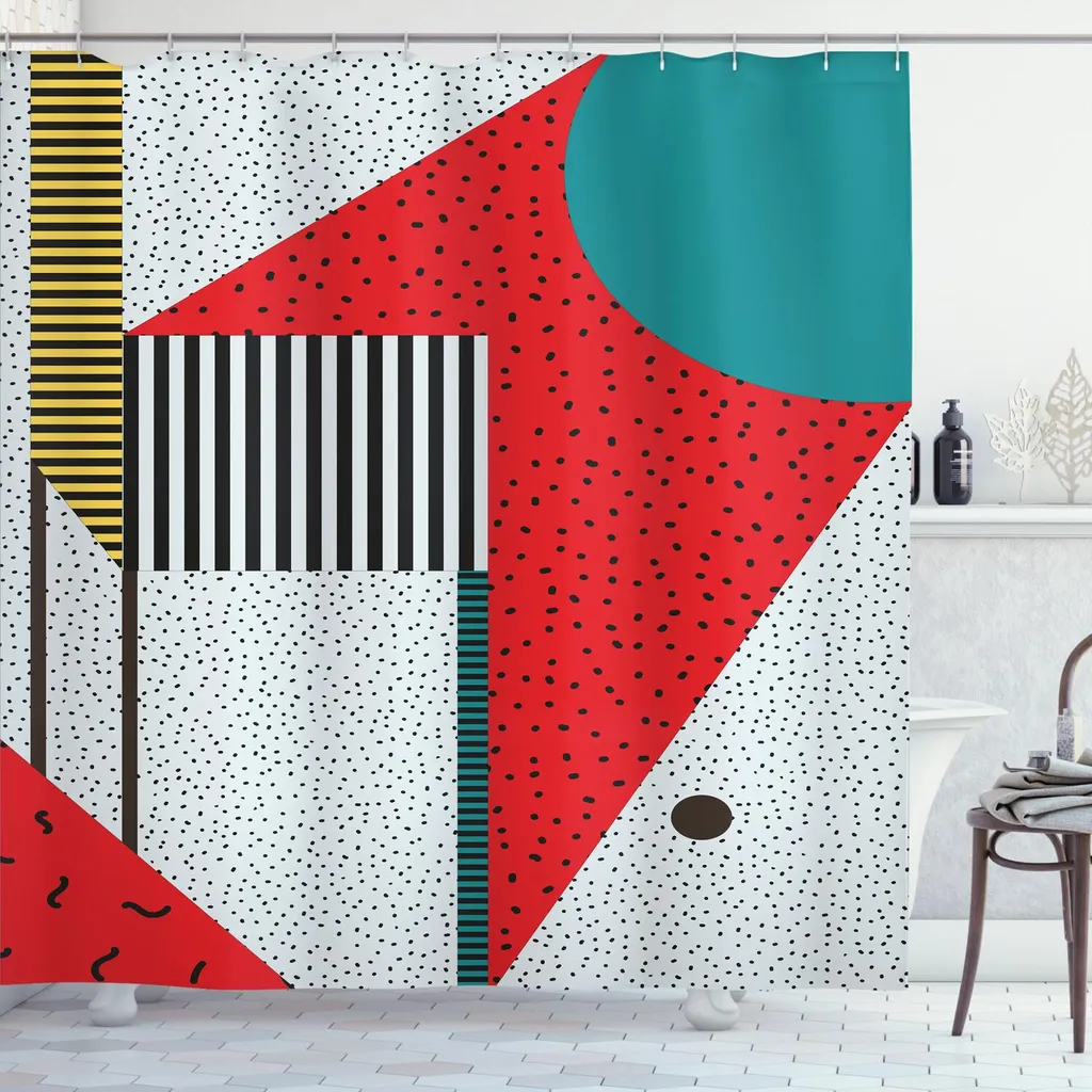 Tenda Doccia ABAKUHAUS Anni '90 - Design Astratto 175x200 cm
