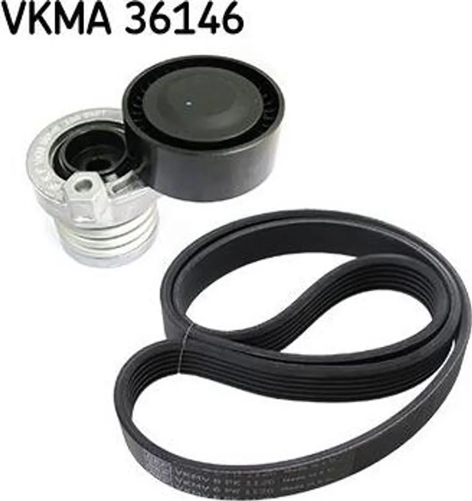 Kit Courroie Accessoire SKF VKMA 36146 OE 117201617R pour Dacia et Renault