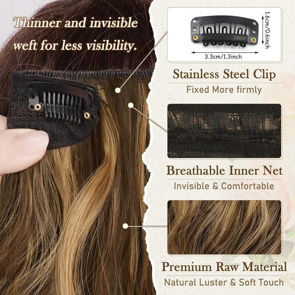 Extensions à Clips 30cm : Solution Volume Immédiat pour Cheveux Fins