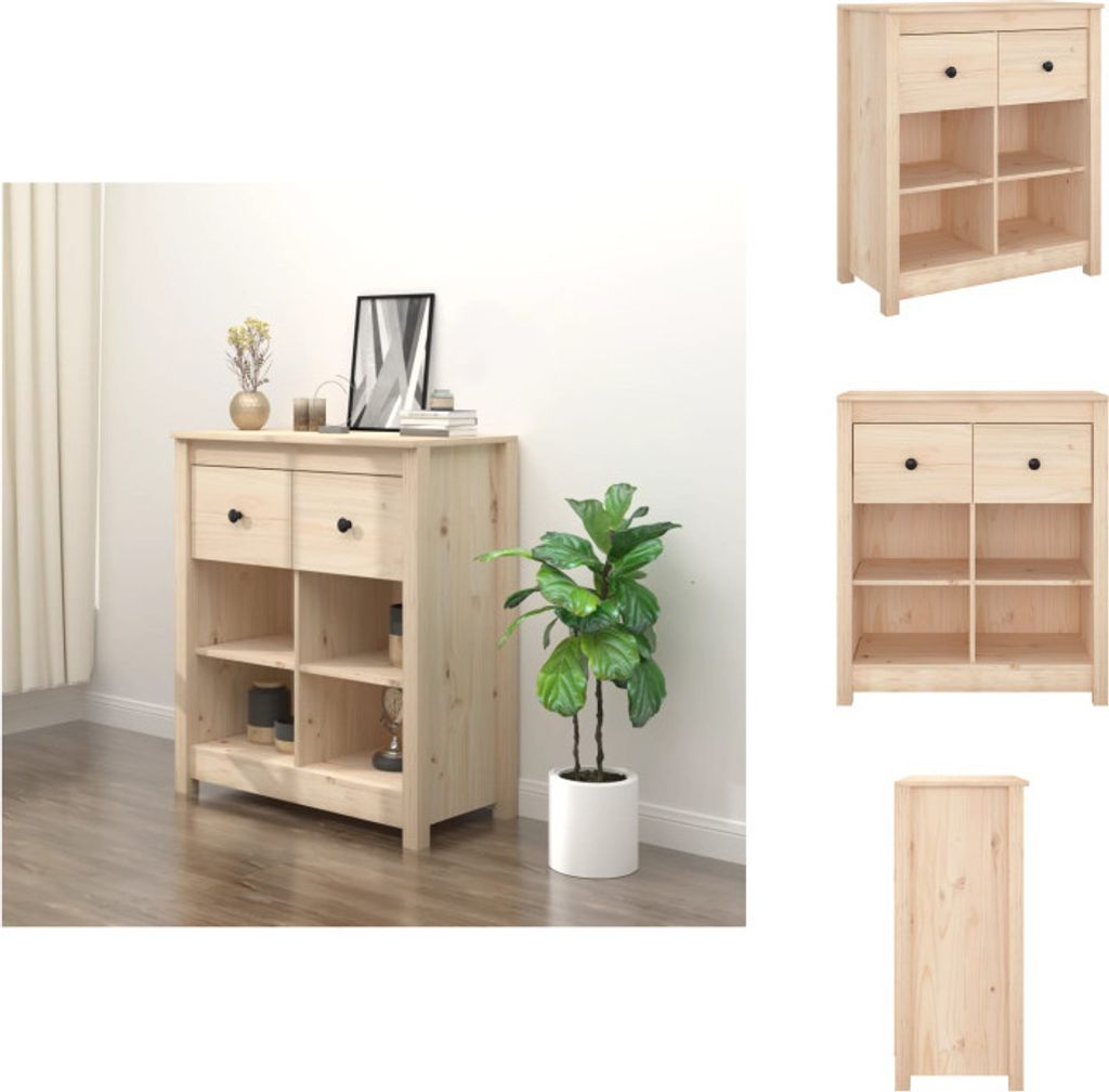 vidaXL Sideboard 70x35x80 cm Massivholz Kiefer - Sideboards