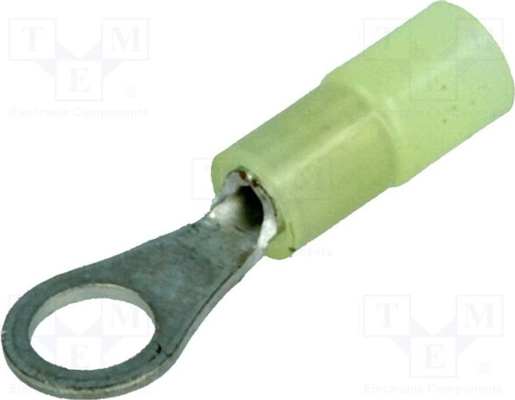 10x Ringkabelschuh M3 Ø: 3,2mm Klemmverbindung 0,1÷0,5mm2 gelb FNGS3-0.5 Isolierte