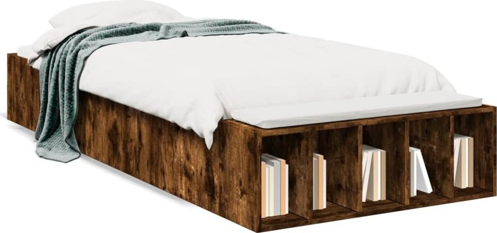 Maison Exclusive - Bettgestell Räuchereiche 100x200 cm Holzwerkstoff
