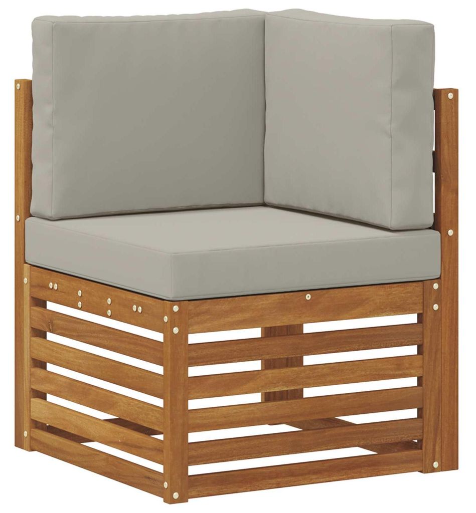vidaXL Outdoor Ecksofa Massivholz Akazie Natur