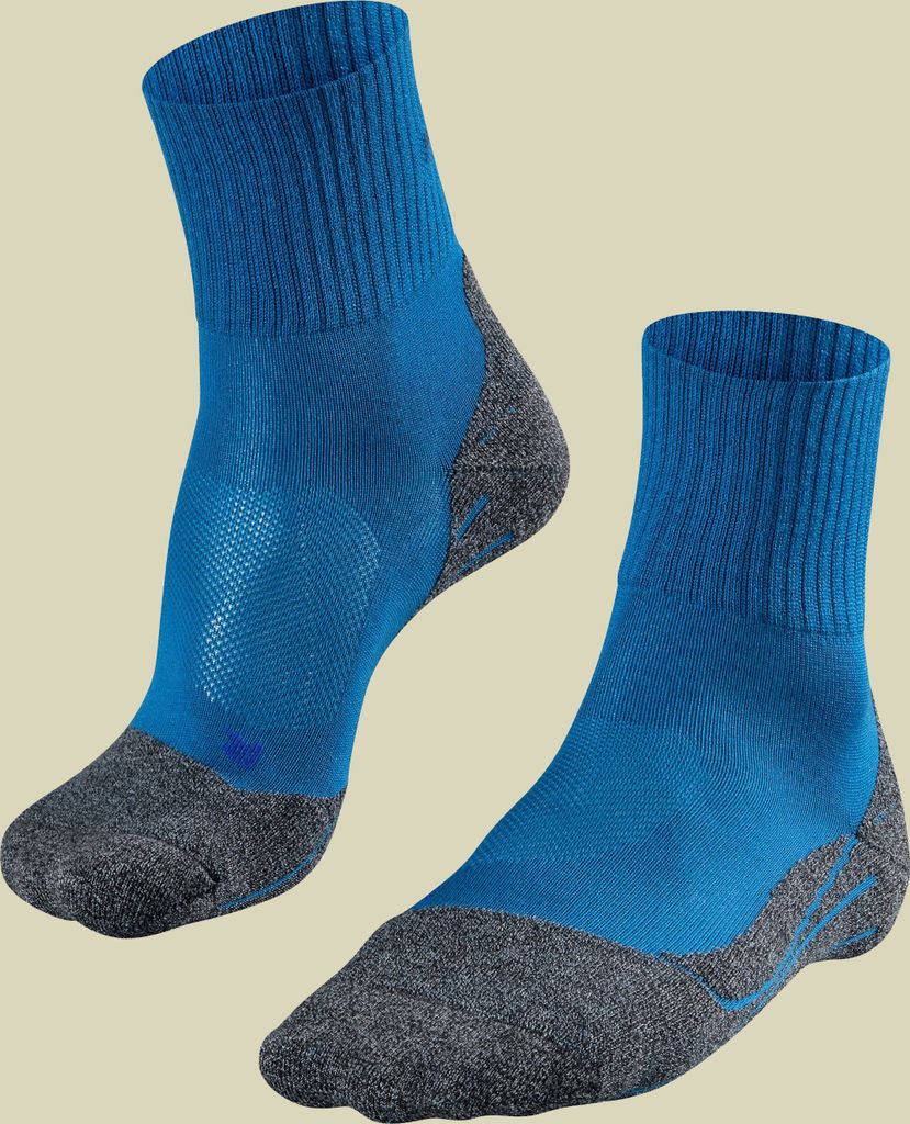 FALKE Herren Sportsocken - TK2 Short Cool, Trekking- und Wandersocken, unifarben Blau (Galaxy Blue) 46-48