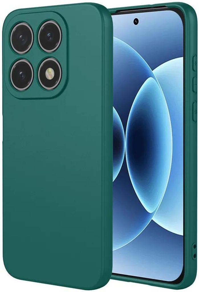 Hülle für Xiaomi 17 - Phonesta Soft Silk Silikon Back Cover - Dunkelgrün