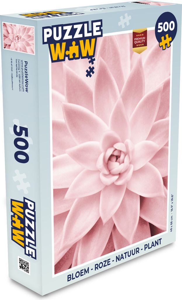 MuchoWow Puzzle 500 Teile Blume - Rosa - Natur - Pflanze - Denken - Spiel - Toy