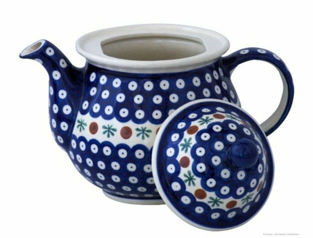 Original bunzlauer - teiera in ceramica con fornelletto 1.7 litri nella