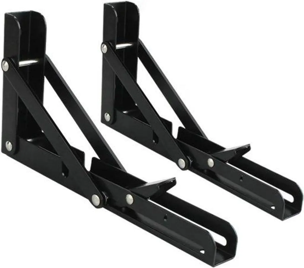 Barre d'appui pliable inox noir 18 pouces, design peu encombrant